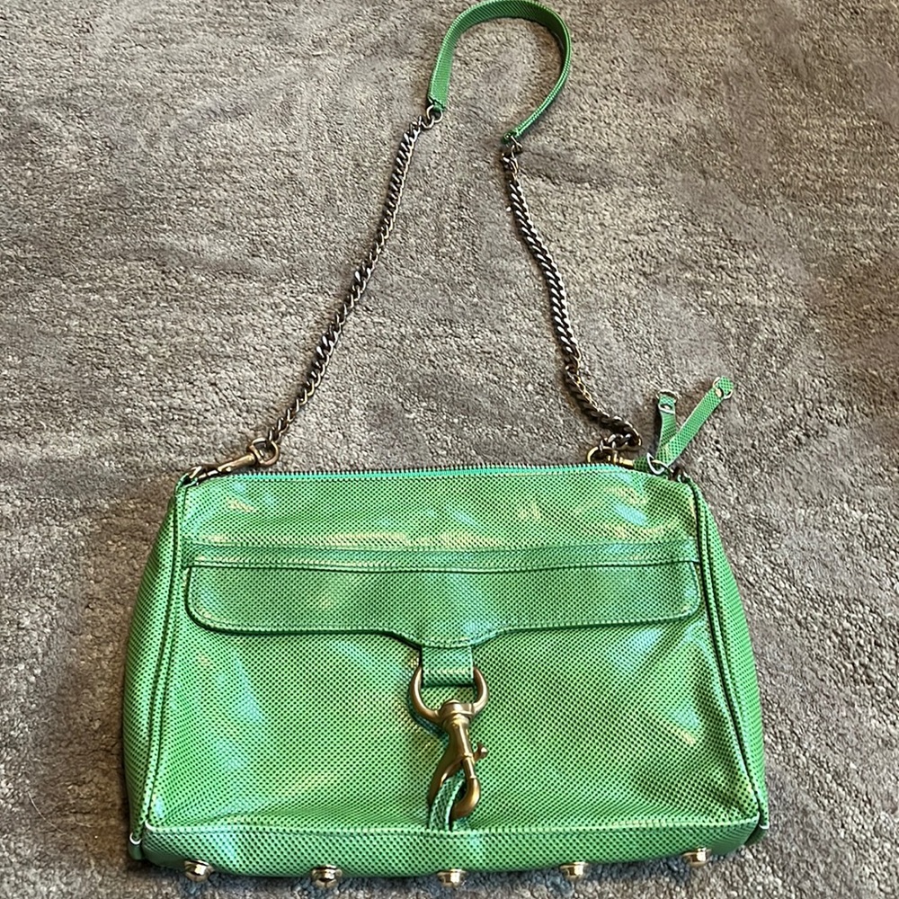 Green leather Rebecca Minkoff purse